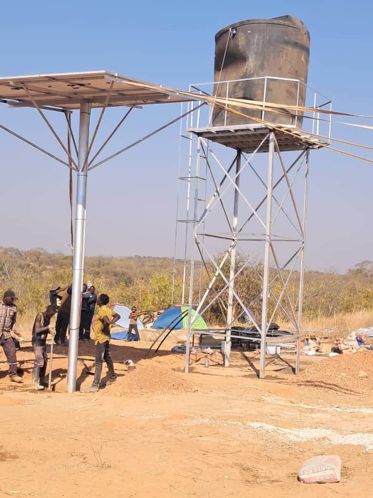 Community water scheme under construction